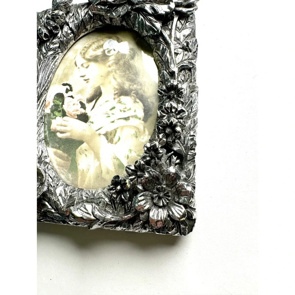 Vintage 1991 Albert E Price Silver Carved Ornate Picture Frame Victorian
